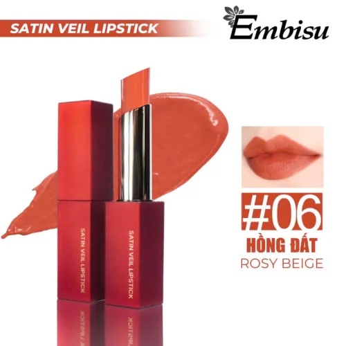 Son Embisu Satin Veil Lipstick sáp lì Hàn Quốc 6 màu