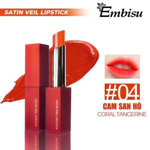 Son Embisu Satin Veil Lipstick sáp lì Hàn Quốc 6 màu