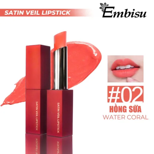 Son Embisu Satin Veil Lipstick sáp lì Hàn Quốc 6 màu