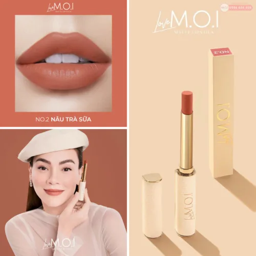 Son thỏi Love MOI cao cấp 6 màu, phiên bản giới hạn, hàng ướt không hộp