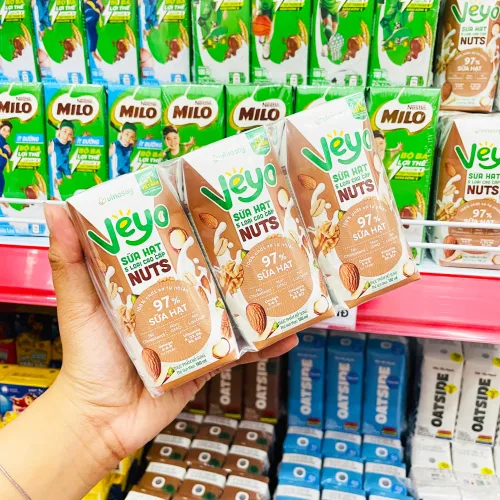Chỗ sỉ sữa 5 Loại Hạt Cao Cấp Veyo Lốc 3 Hộp (180ml/Hộp)