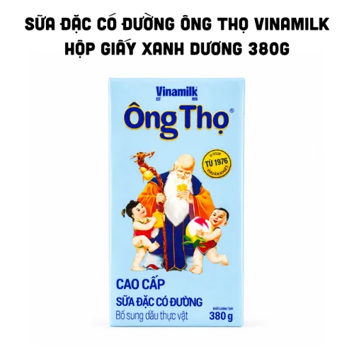 Ông Thọ Vinamilk Sữa Đặc Có Đường Hộp Giấy Xanh Dương 380g