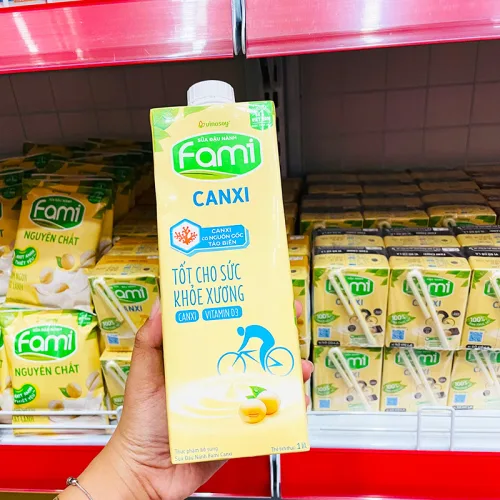 Shop sỉ sữa Đậu Nành FAMI Canxi Hộp Lớn 1 Lít