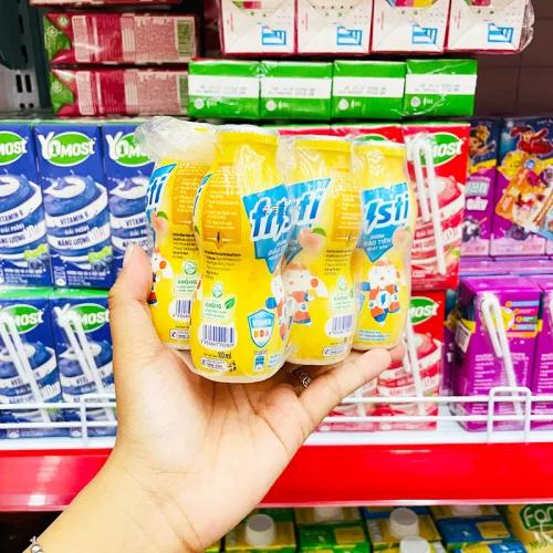 Nguồn hàng sỉ sữa Chua Uống FRISTI Hương Đào Lốc 6 Chai (80ml/Chai) - Màu Vàng