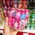 Lốc 6 Chai Sữa Chua Uống FRISTI Hương Dâu 80ml Màu Hồng