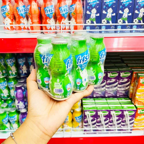 Nơi lấy sỉ sữa Chua Uống FRISTI Hương Táo Lốc 6 Chai (80ml/Chai) - Màu Xanh Lá
