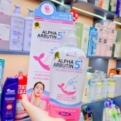 Chỗ sỉ sữa Dưỡng Thể Alpha Arbutin 5Plus+ Vit C Collagen Body Serum Princess Bkk Skin ThaiLand 500ml Có Tem