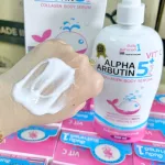 Chỗ sỉ sữa Dưỡng Thể Alpha Arbutin 5Plus+ Vit C Collagen Body Serum Princess Bkk Skin ThaiLand 500ml Có Tem