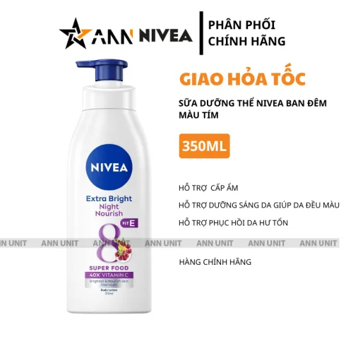 Nguồn hàng sỉ sữa Dưỡng Thể Nivea Ban Đêm 350ml - Hỗ Trợ Cấp Ẩm Dưỡng Sáng Da
