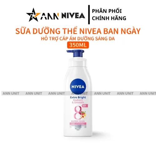 Nguồn hàng sỉ sữa Dưỡng Thể Nivea Dưỡng Da Sáng Mịn 350ml Màu Hồng - Ban Ngày