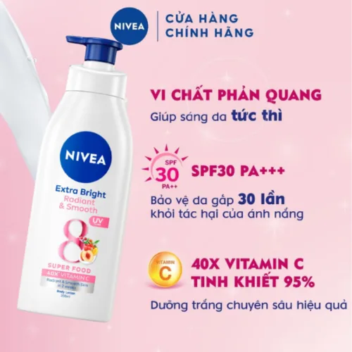 Nguồn hàng sỉ sữa Dưỡng Thể Nivea Dưỡng Da Sáng Mịn 350ml Màu Hồng - Ban Ngày