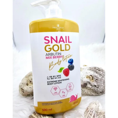 Sữa dưỡng thể Precious Skin Snail Gold Arbutin Mixed Berry 500ml