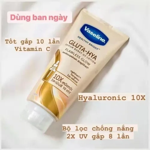 Nơi lấy sỉ sữa Dưỡng Thể Vaseline 10X Vàng Healthy Bright Gluta Hya Serum Flawless Glow 330ml (Hàng nhập khẩu có tem phụ)