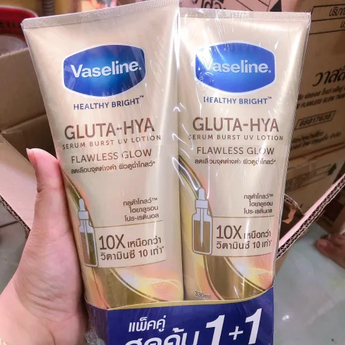 Nơi lấy sỉ sữa Dưỡng Thể Vaseline 10X Vàng Healthy Bright Gluta Hya Serum Flawless Glow 330ml (Hàng nhập khẩu có tem phụ)