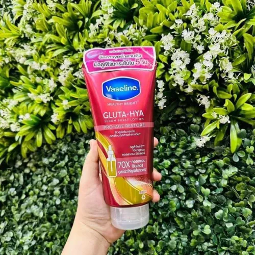 Shop sỉ sữa Dưỡng Thể Vaseline 70x Màu Đỏ Gluta Hya Serum Burst Lotion Pro Age Restore Thái Lan