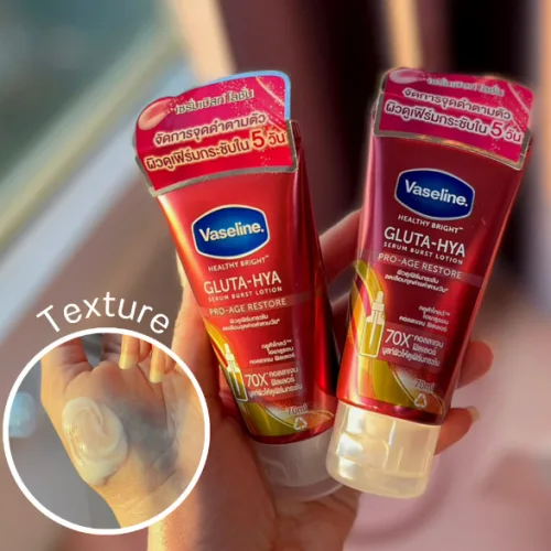 Shop sỉ sữa Dưỡng Thể Vaseline 70x Màu Đỏ Gluta Hya Serum Burst Lotion Pro Age Restore Thái Lan