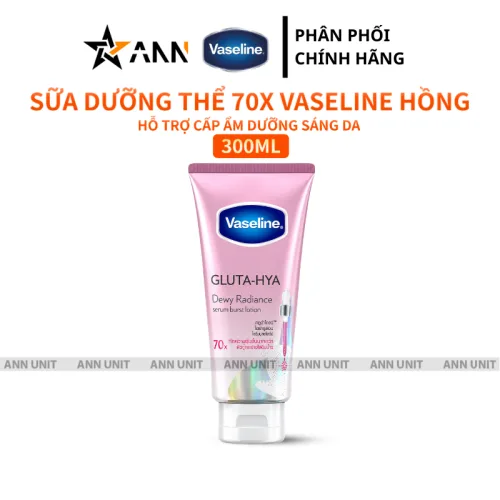 Sữa dưỡng thể Vaseline 70X màu hồng, chai 300 ml nhập khẩu