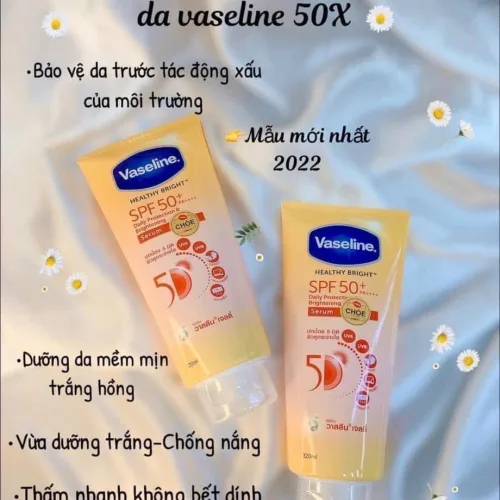Vaseline Healthy Bright SPF 50+ Serum dưỡng thể 300ml
