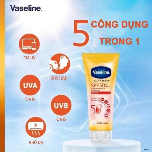 Vaseline Healthy Bright SPF 50+ Serum dưỡng thể 300ml