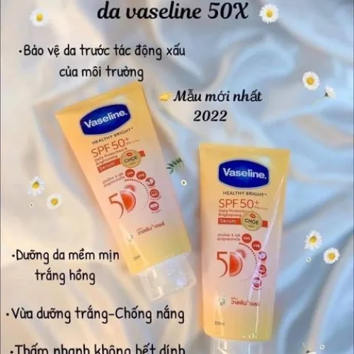 Vaseline Healthy Bright SPF 50+ Serum dưỡng thể 300ml
