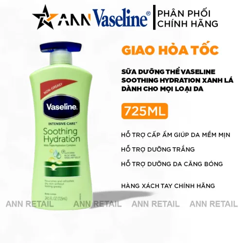 Shop sỉ sữa Dưỡng Thể Vaseline Intensive Care Dưỡng Da Trắng Sáng 725ml - Hàng Xách Tay