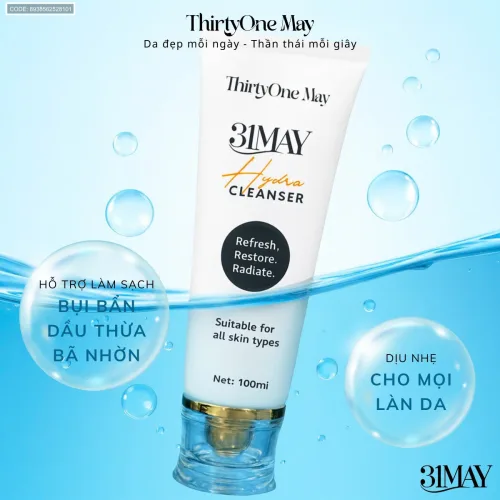 Sữa rửa mặt 31may Hydra Cleanser, chai 100ml
