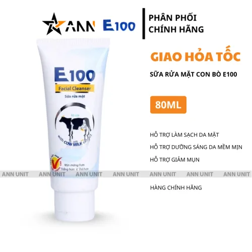 Chỗ sỉ sữa Rửa Mặt Con Bò E100 80ml