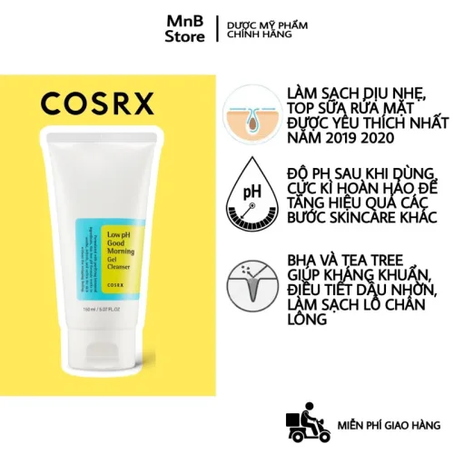COSRX Low pH Good Morning Gel Cleanser – Sữa rửa mặt 150ml