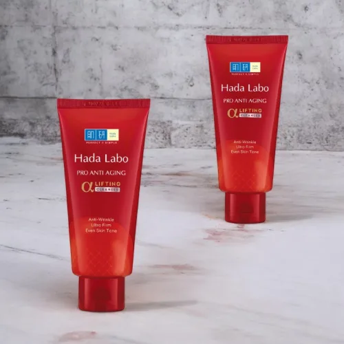 Sữa rửa mặt chống lão hoá Hada Labo Pro Anti Aging màu đỏ, 80g