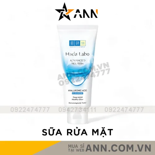 Sữa rửa mặt Hada Labo Advanced Nourish Hyaluronic Acid, tuýp 80g