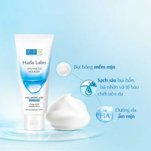 Sữa rửa mặt Hada Labo Advanced Nourish Hyaluronic Acid, tuýp 80g