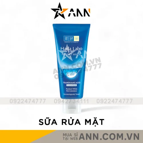 Hada Labo Perfect White sữa rửa mặt xanh dương 80g