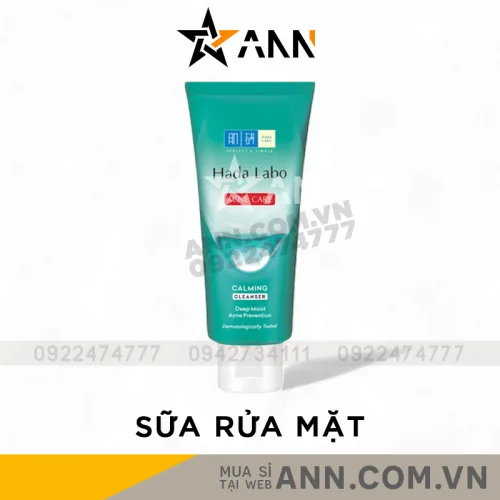 Nơi lấy sỉ sữa Rửa Mặt Hada Labo Màu Xanh Lá Acne Care Calming Cleanser Cho Da Mụn 80g