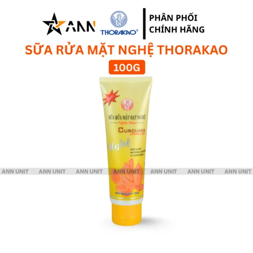Thorakao Sữa Rửa Mặt Hạt Nghệ Ngừa Mụn, Tuýp 100g