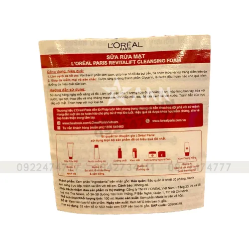 Sữa Rửa Mặt Tạo Bọt Revitalift Loreal Paris 100ml