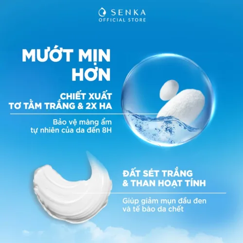 Chỗ sỉ sữa Rửa Mặt Senka Perfect Whip Đất Sét Màu Trắng 120g - Dành Cho Da Dầu Mụn