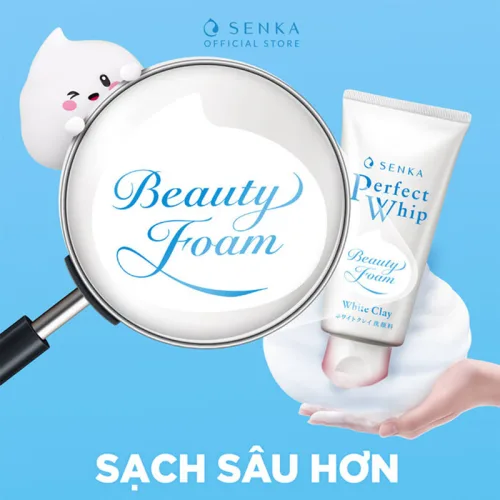 Chỗ sỉ sữa Rửa Mặt Senka Perfect Whip Đất Sét Màu Trắng 120g - Dành Cho Da Dầu Mụn