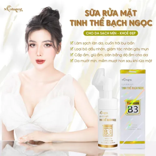 N Collagen Tinh Thể Bạc Bạch Ngọc Sữa Rửa Mặt 70ml