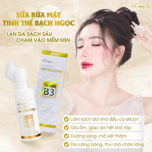 N Collagen Tinh Thể Bạc Bạch Ngọc Sữa Rửa Mặt 70ml