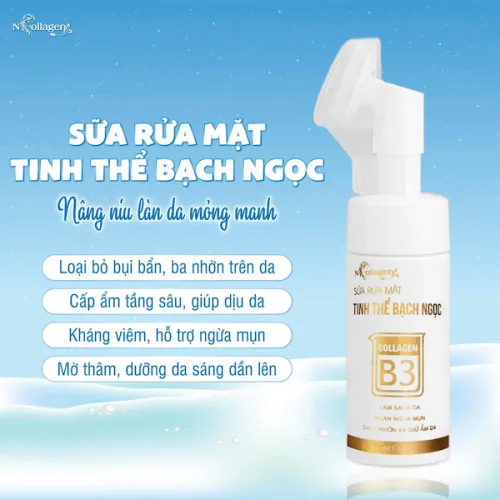 N Collagen Tinh Thể Bạc Bạch Ngọc Sữa Rửa Mặt 70ml