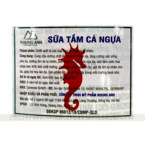 Nguồn hàng sỉ sữa Tắm Cá Ngựa Algemarin Hương Nước Hoa Chai Vòi 600ml