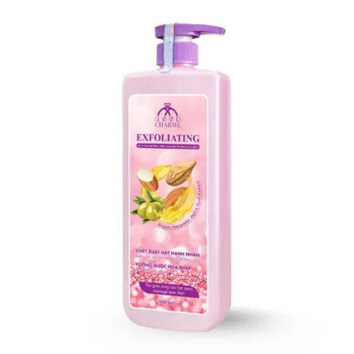 Hình ảnh Sữa Tắm Cho Nữ Tẩy Tế Bào Da Chết Charme Exfoliating Hạt Hạnh Nhân Hương Nước Hoa Pháp 900ml trong bộ sưu tập mỹ phẩm charme