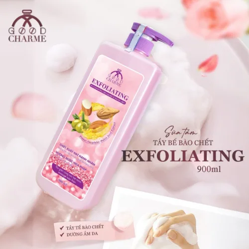Shop sỉ sữa Tắm Cho Nữ Tẩy Tế Bào Da Chết Charme Exfoliating Hạt Hạnh Nhân Hương Nước Hoa Pháp 900ml