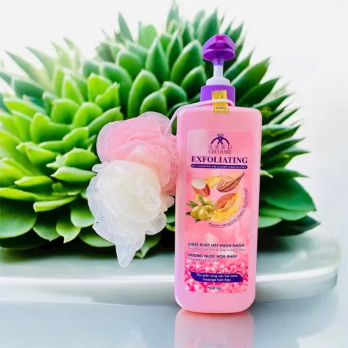 Shop sỉ sữa Tắm Cho Nữ Tẩy Tế Bào Da Chết Charme Exfoliating Hạt Hạnh Nhân Hương Nước Hoa Pháp 900ml