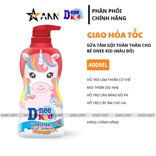Nguồn hàng sỉ sữa Tắm Gội Toàn Thân Cho Bé Dnee Kid Thái Lan Màu Đỏ 400ml hương dưa hấu hình con ngựa