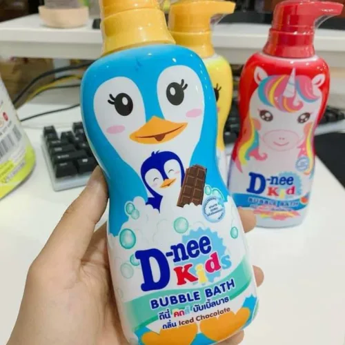 Dnee Kid 400ml – Sữa tắm gội toàn thân cho bé hình chim cánh cụt xanh dương, Thái Lan