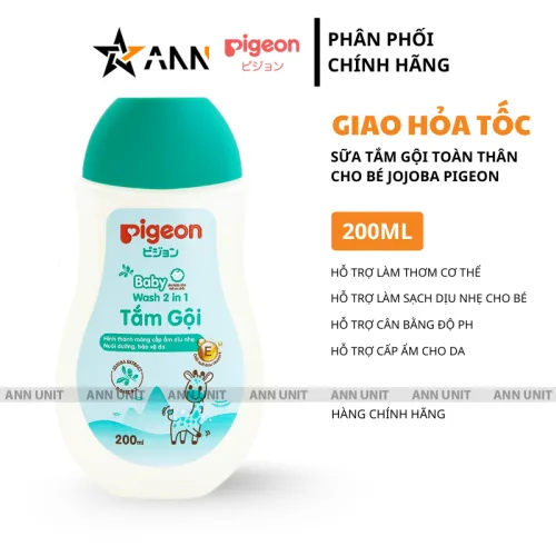 Nơi lấy sỉ sữa Tắm Gội Toàn Thân Cho Bé Hương Jojoba Pigeon 200ml