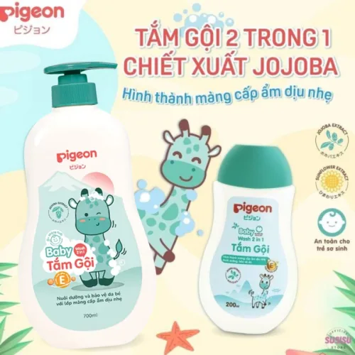 Nơi lấy sỉ sữa Tắm Gội Toàn Thân Cho Bé Hương Jojoba Pigeon 200ml