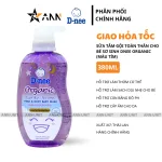 Dnee Organic màu tím, sữa tắm gội toàn thân cho bé sơ sinh 380ml