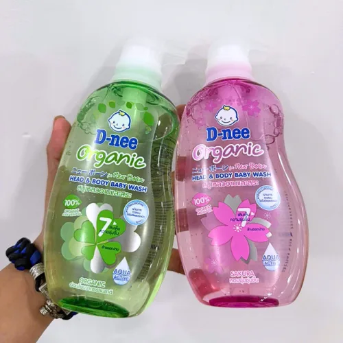 Shop sỉ sữa Tắm Gội Toàn Thân Cho Bé Sơ Sinh Dnee Organic Màu Xanh Lá 380ml